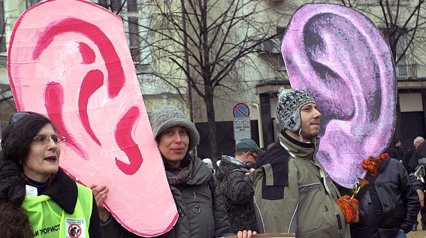 протест, зес, подслушване протест, зес, подслушване