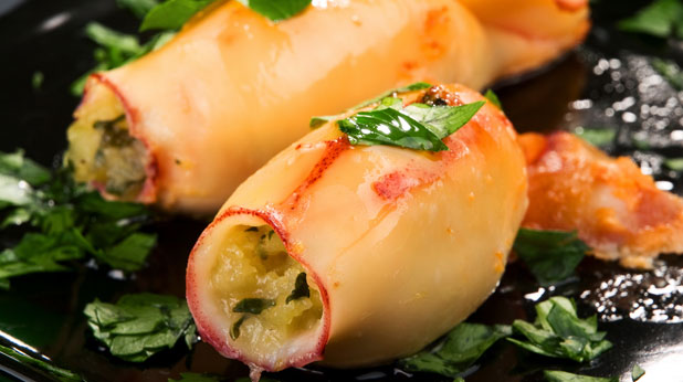 Калмари с картофено пюре Калмари с картофено пюре