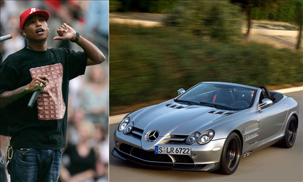 Pharrel Williams and the Mercedes-Benz SLR McLaren Pharrel Williams and the Mercedes-Benz SLR McLaren