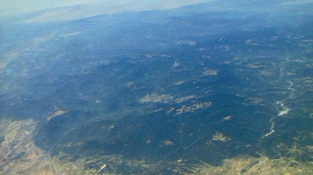 Поглед до Бяло море от 30 км. височина Поглед до Бяло море от 30 км. височина