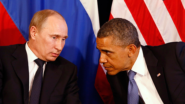 Владимир Путин и Барак Обама Владимир Путин и Барак Обама