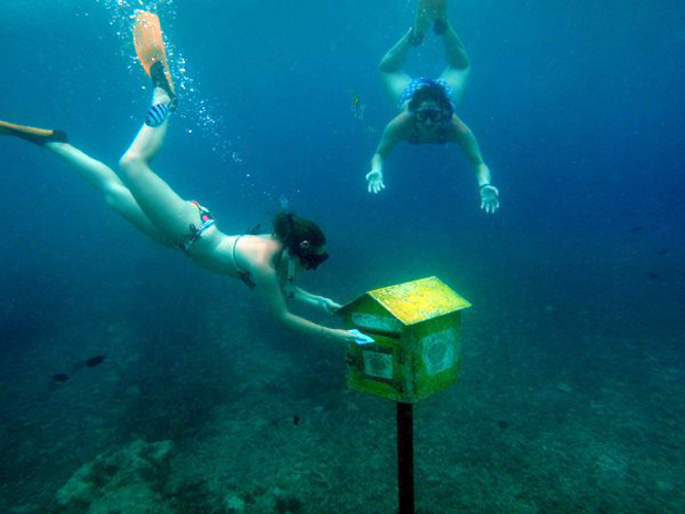 underwater post underwater post
