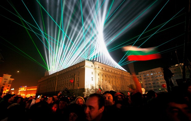 Празнуване на 1 януари 2007 година в София Празнуване на 1 януари 2007 година в София