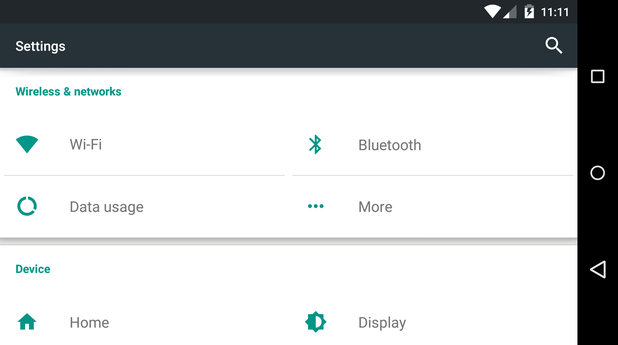 Settings Adnroid Lillipop Settings Adnroid Lillipop