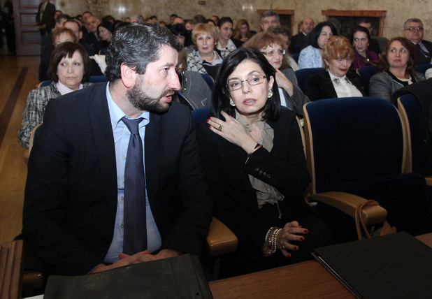 Меглена Кунева и Христо Иванов в Съдебната палата Меглена Кунева и Христо Иванов в Съдебната палата