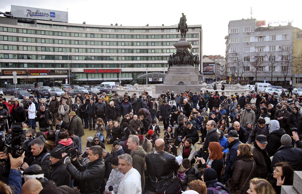 Протест срещу избирането на Слави Бинев Протест срещу избирането на Слави Бинев