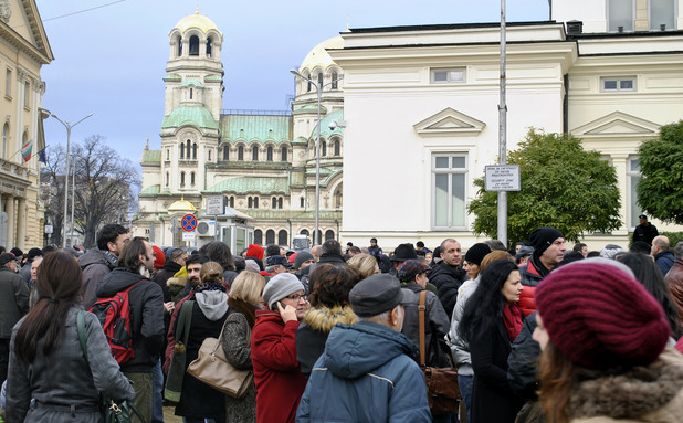 Протест срещу избирането на Слави Бинев Протест срещу избирането на Слави Бинев