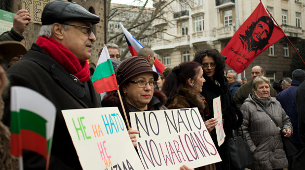 22.02.2015 - протест срещу НАТО пред президентството 22.02.2015 - протест срещу НАТО пред президентството