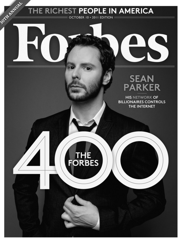 Шон Паркър на корицата на Forbes Шон Паркър на корицата на Forbes