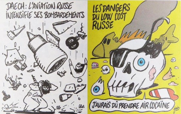Charlie Hebdo възмути Кремъл заради сваления A321 Charlie Hebdo възмути Кремъл заради сваления A321