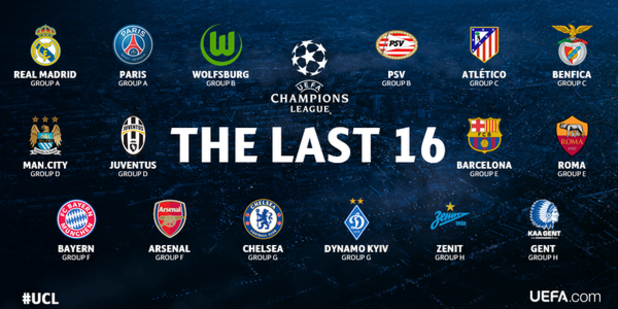 шампионска лига 2015, осминафинали шампионска лига 2015, осминафинали
