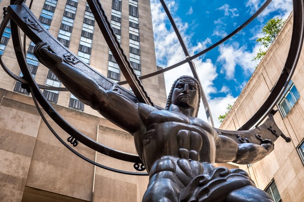Статуята на Атлас в Центъра "Рокфелер" в Ню Йорк - символ на капитализма